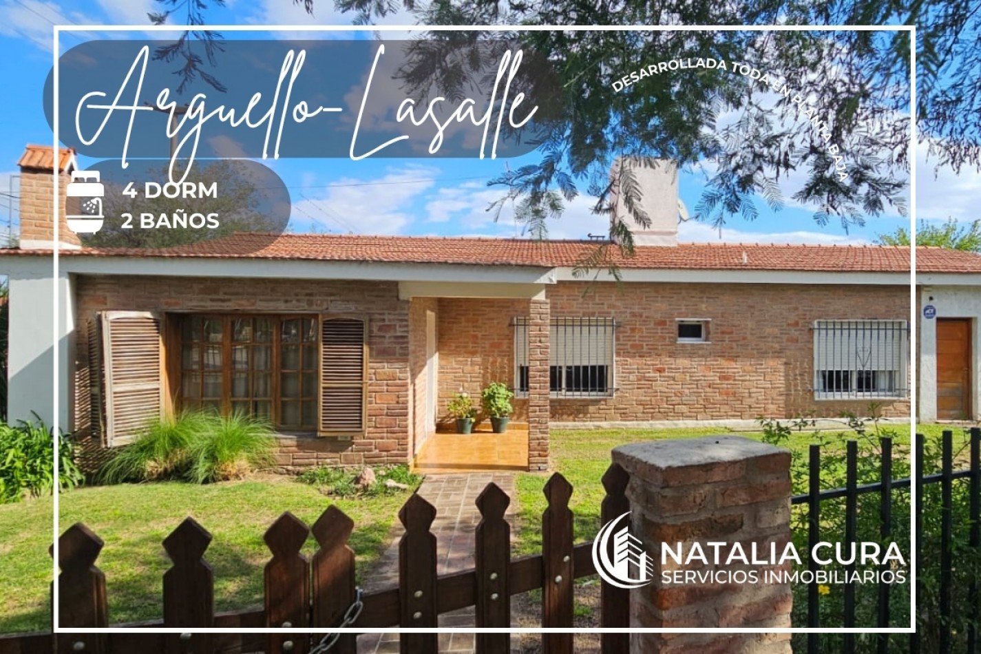 🚀 ARGUELLO-EL REFUGIO-CASA 4 DORM PLANTA BAJA A MTS DE RECTA MARTINOLLI 
