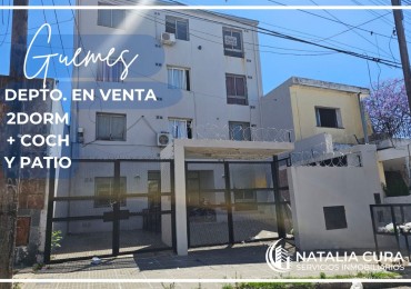 Guemes - Departamento en Planta Baja con Patio y Cochera (Con Renta Vigente)