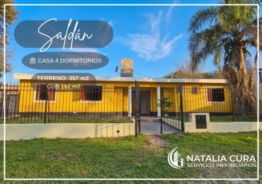 COMODA CASA DE 4 DORMITORIOS EN VENTA-SALDAN